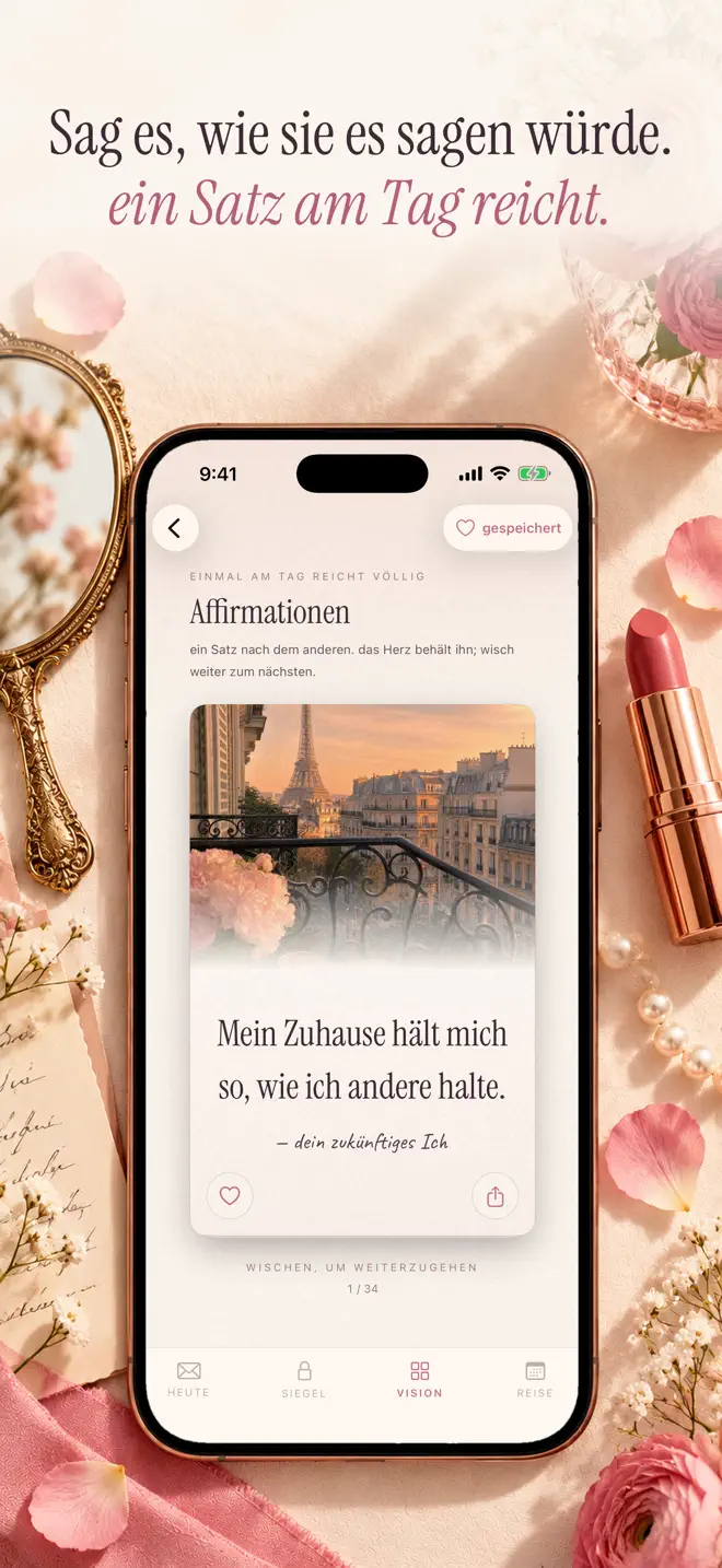 Affirmationen, Dankbarkeit und Tage in Folge