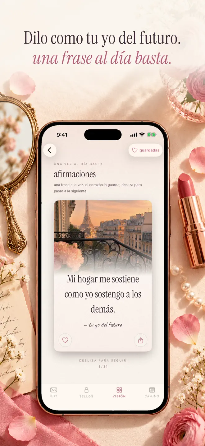 Afirmaciones, gratitud y días seguidos