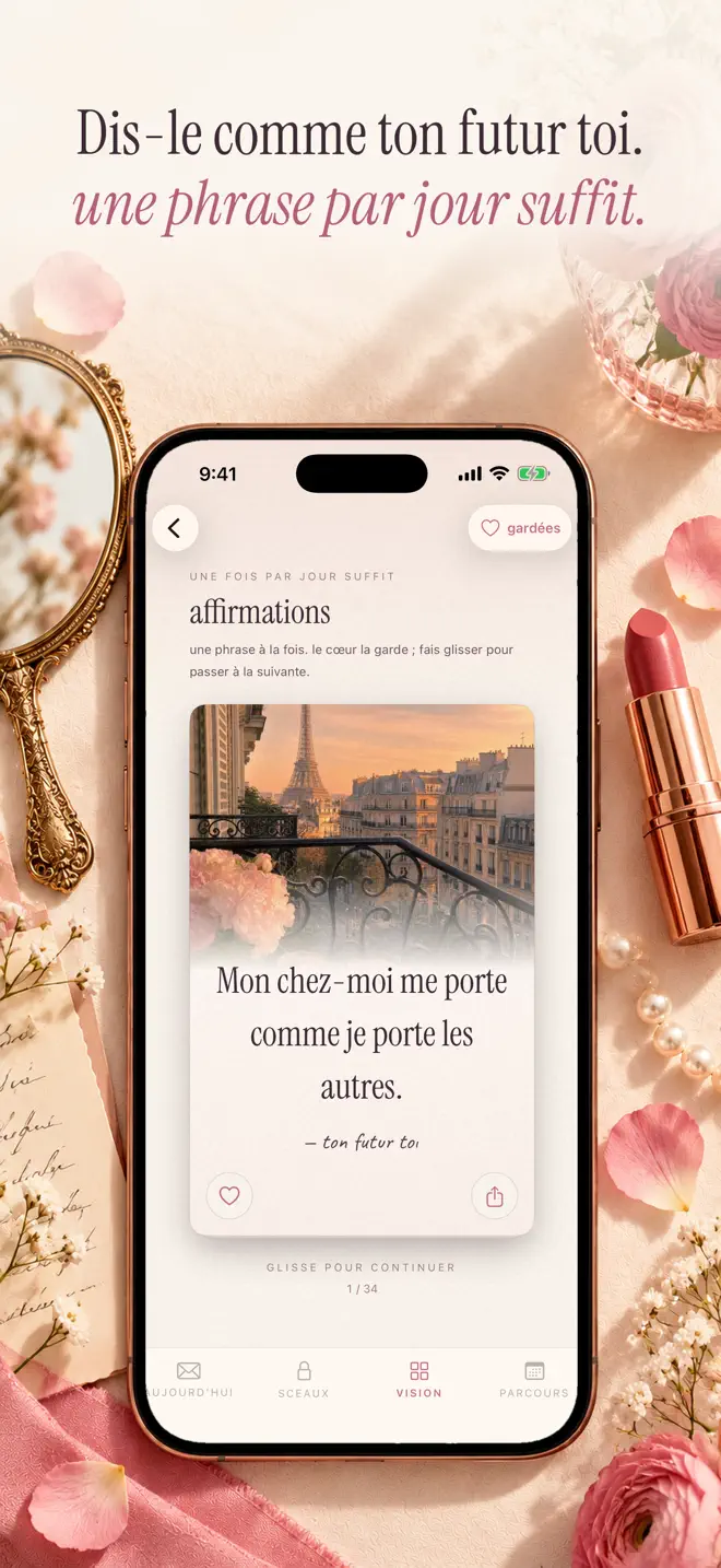 Affirmations, gratitude et jours d’affilée